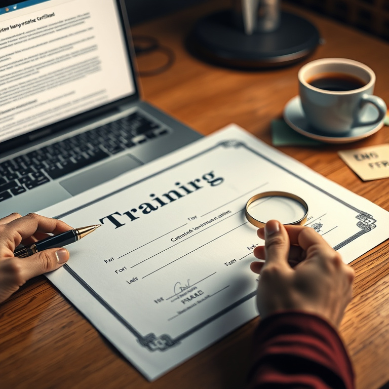 Training Certificate PDF Translation