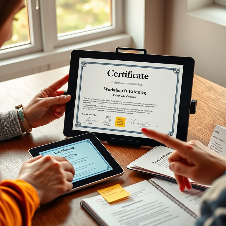 Workshop Certificate PDF Translation