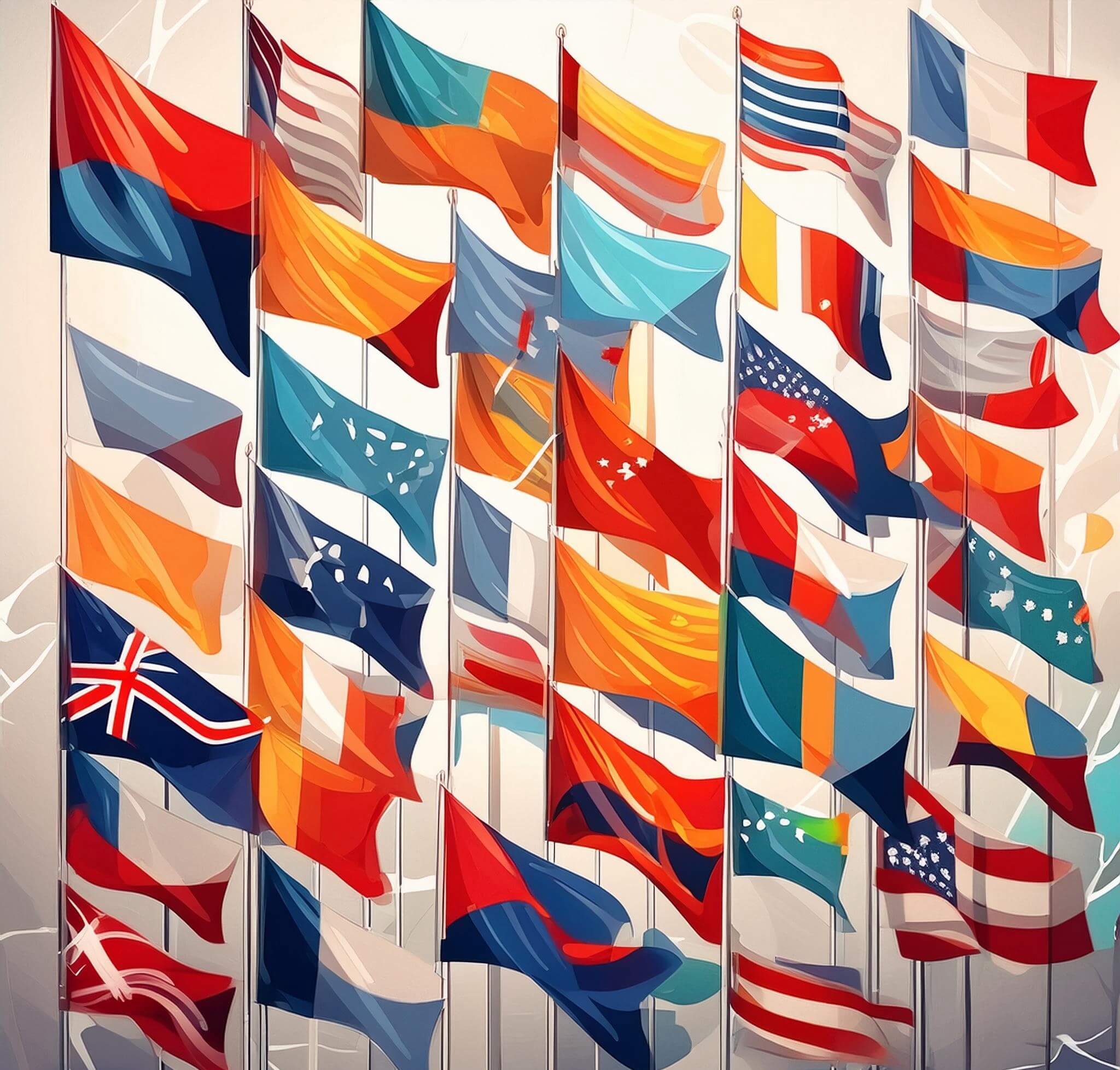 flags multiple languages